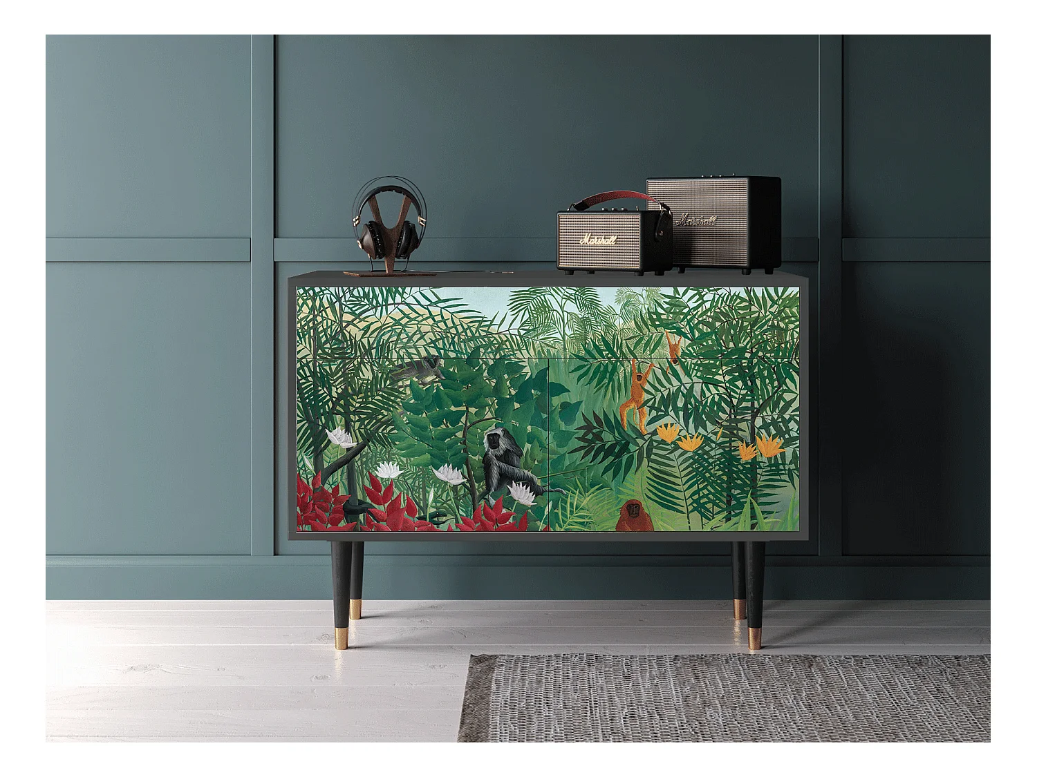 Buffet - 115x85x48 cm - BS4 - Jungles in Paris, Anthracite