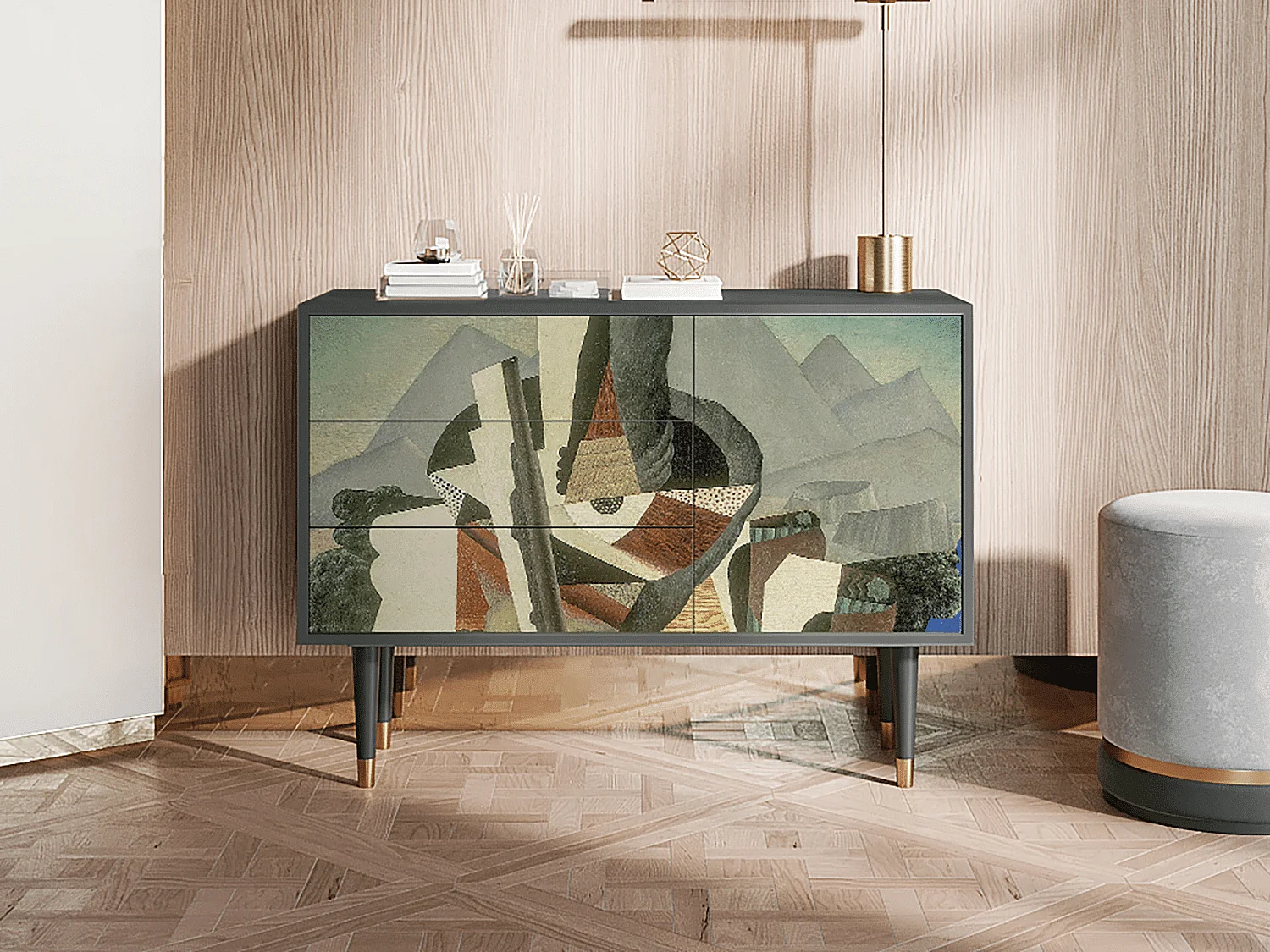 Buffet - 115х84х41 cm - S3 - The Cubist Paintings , Anthracite