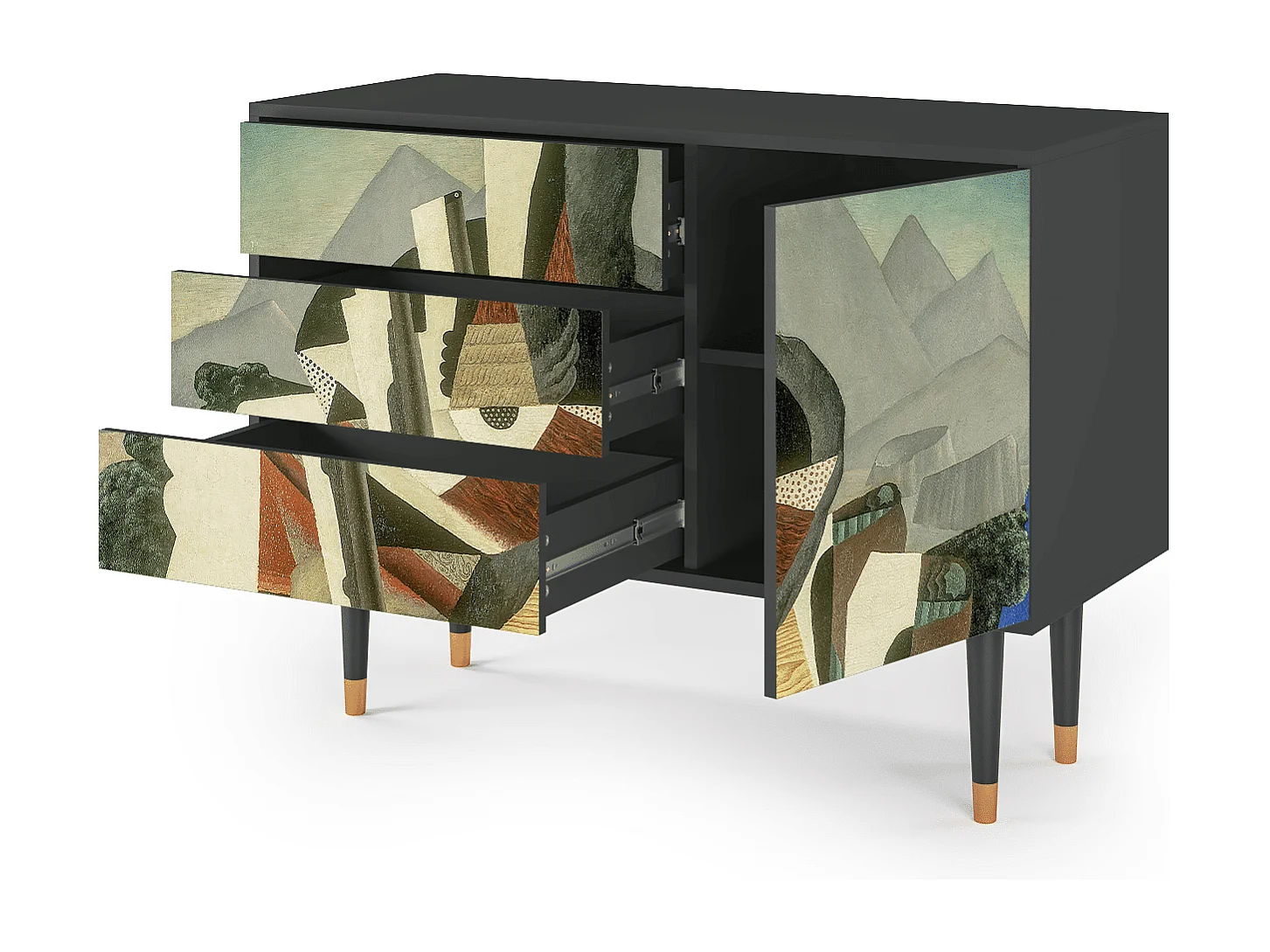 Buffet - 115х84х41 cm - S3 - The Cubist Paintings , Anthracite