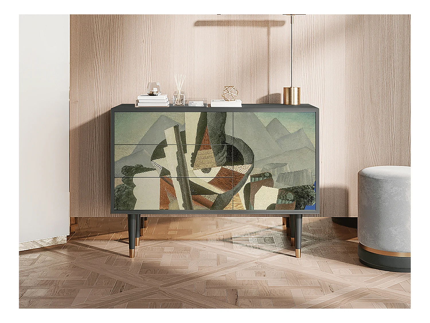Credenza - 115х84х41 cm - S3 - The Cubist Paintings , Antracite