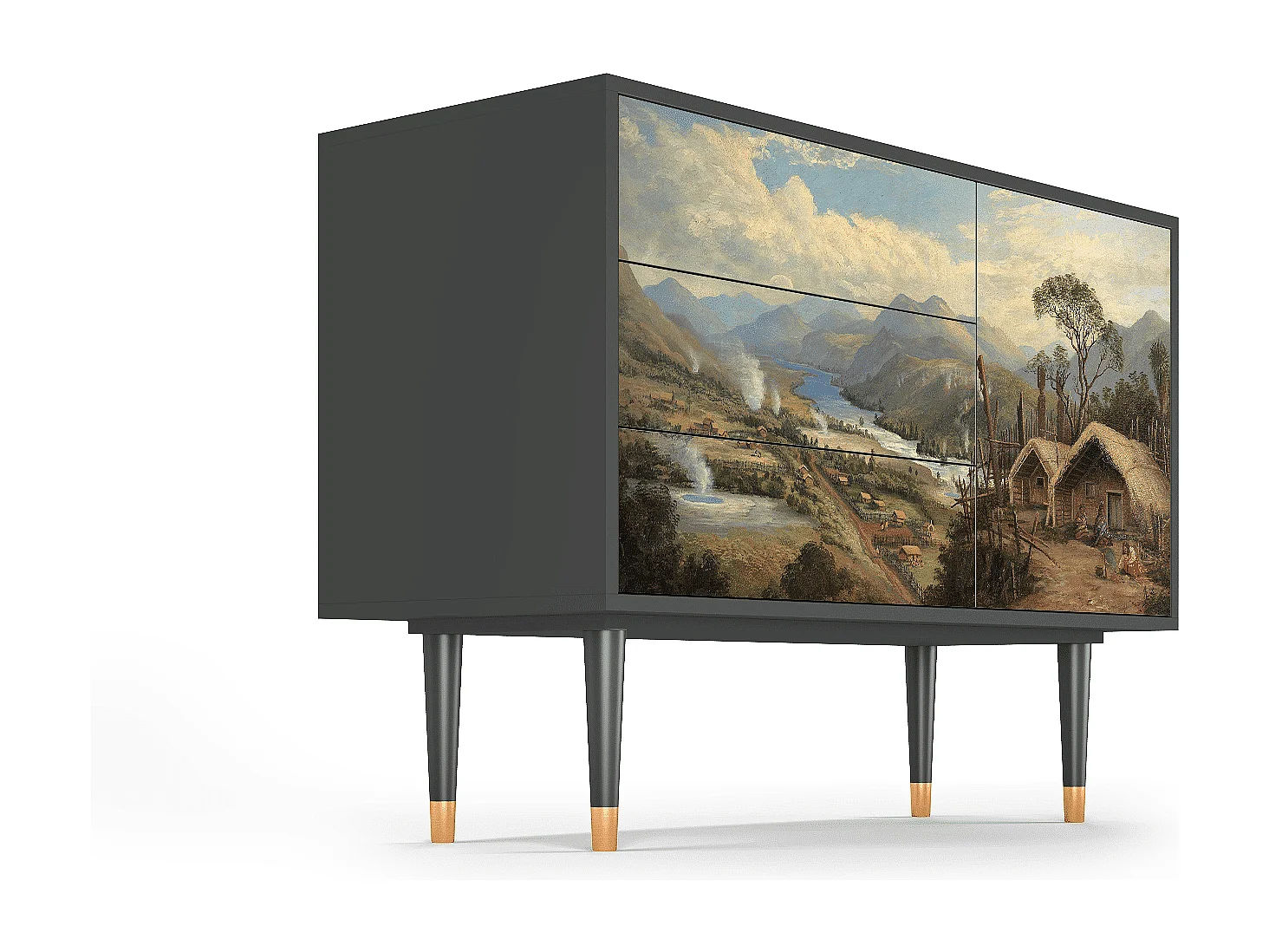 Credenza - 115х84х41 cm - S3 - The Cubist Paintings , Antracite