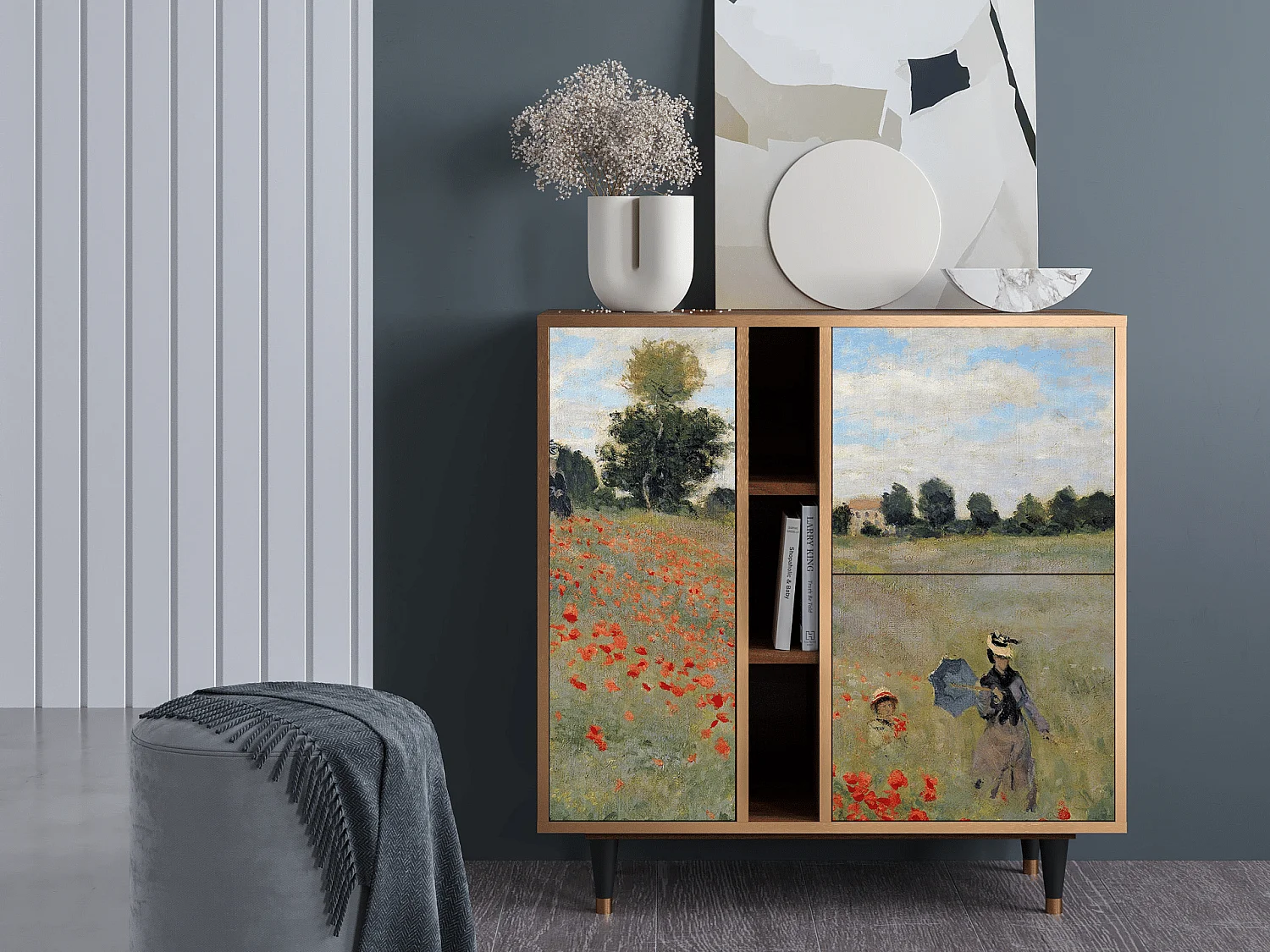 Sideboard - 94х96х41 cm - BS5 - The Poppy Field   , Walnuss