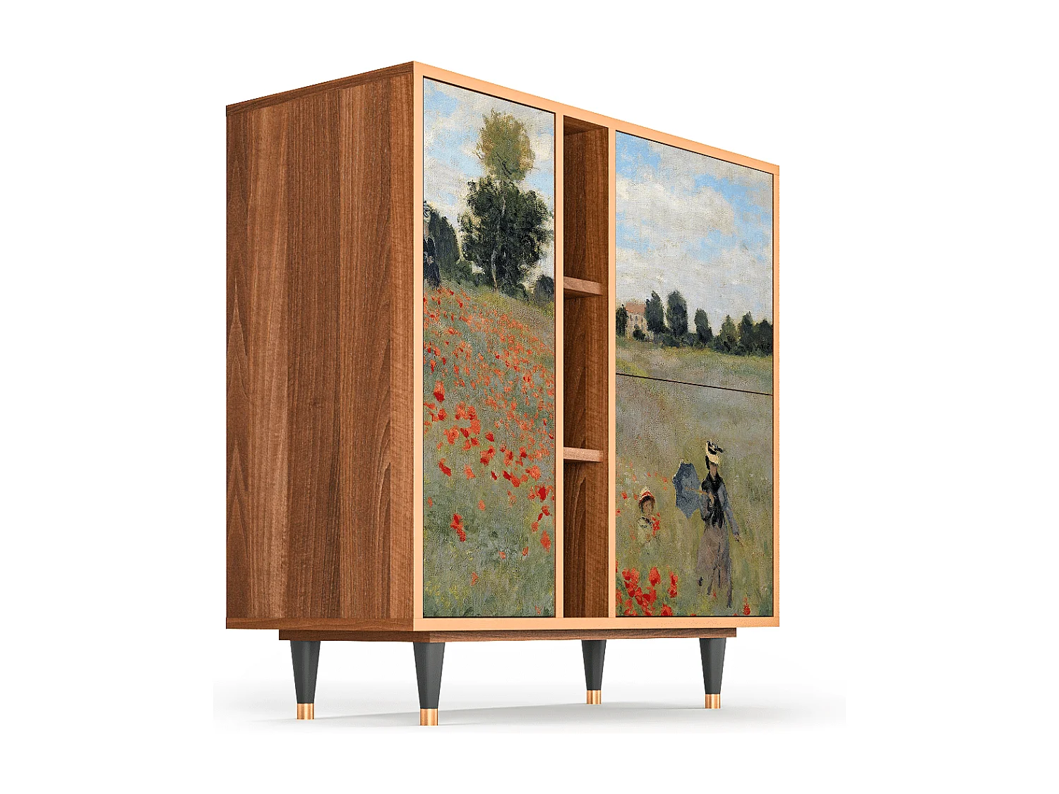 Sideboard - 94х96х41 cm - BS5 - The Poppy Field   , Walnuss