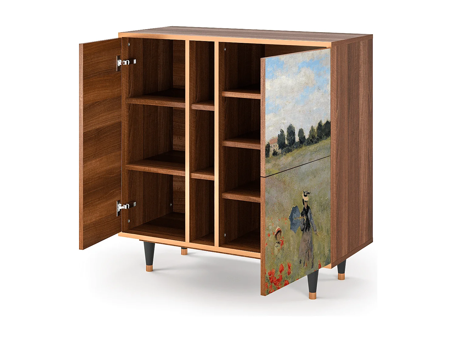 Sideboard - 94х96х41 cm - BS5 - The Poppy Field   , Walnuss