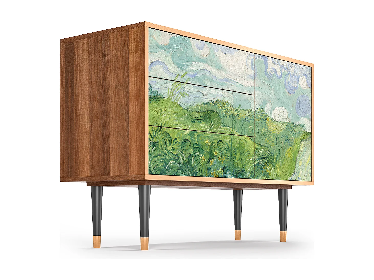 Credenza - 115х84х41 cm - S3 - Green Wheat Fields, Noce
