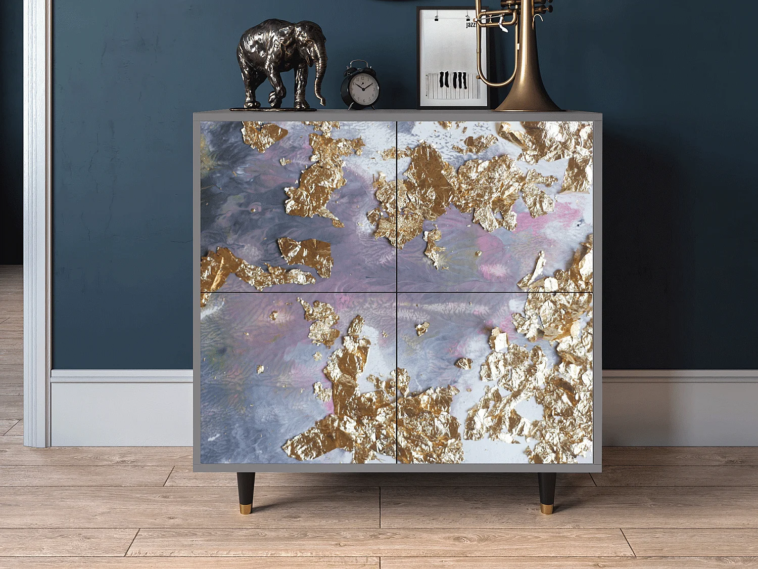 Credenza - 94x96x48 cm - BS3 - Planet Earth, Grigio