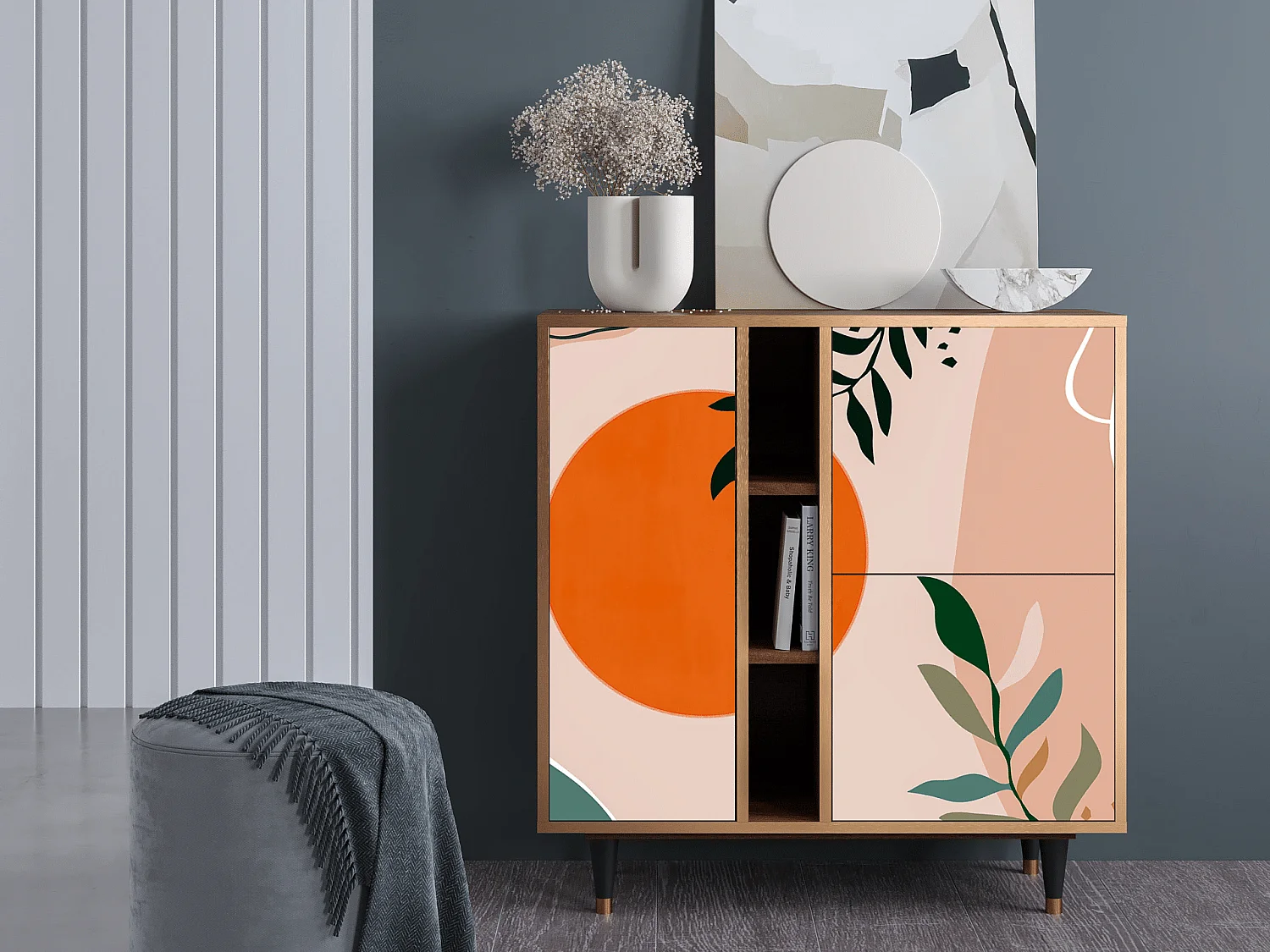 Dressoir - 94х96х41 cm - BS5 - Artwork, Walnoot