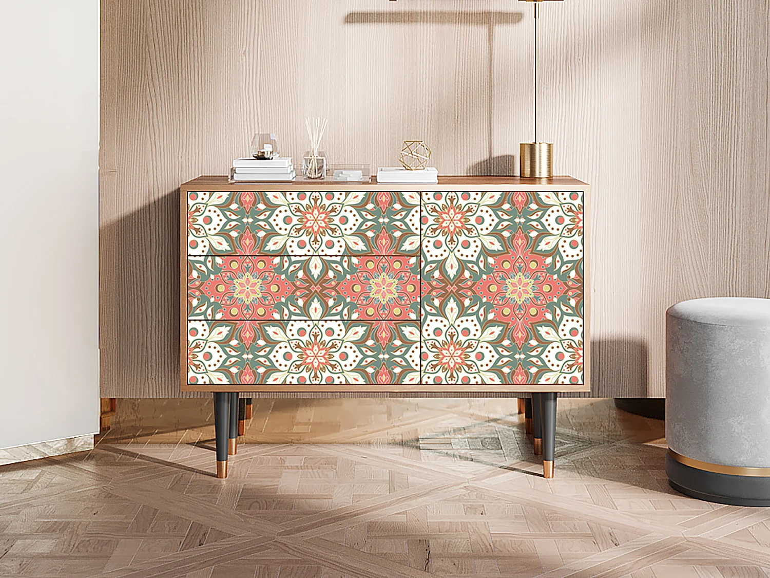 Kredens - 115х84х41 cm - S3 - Peach Grove, Orzech