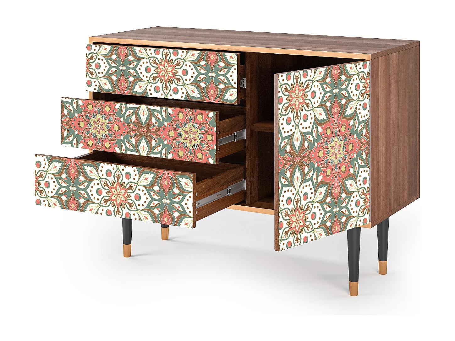 Kredens - 115х84х41 cm - S3 - Peach Grove, Orzech