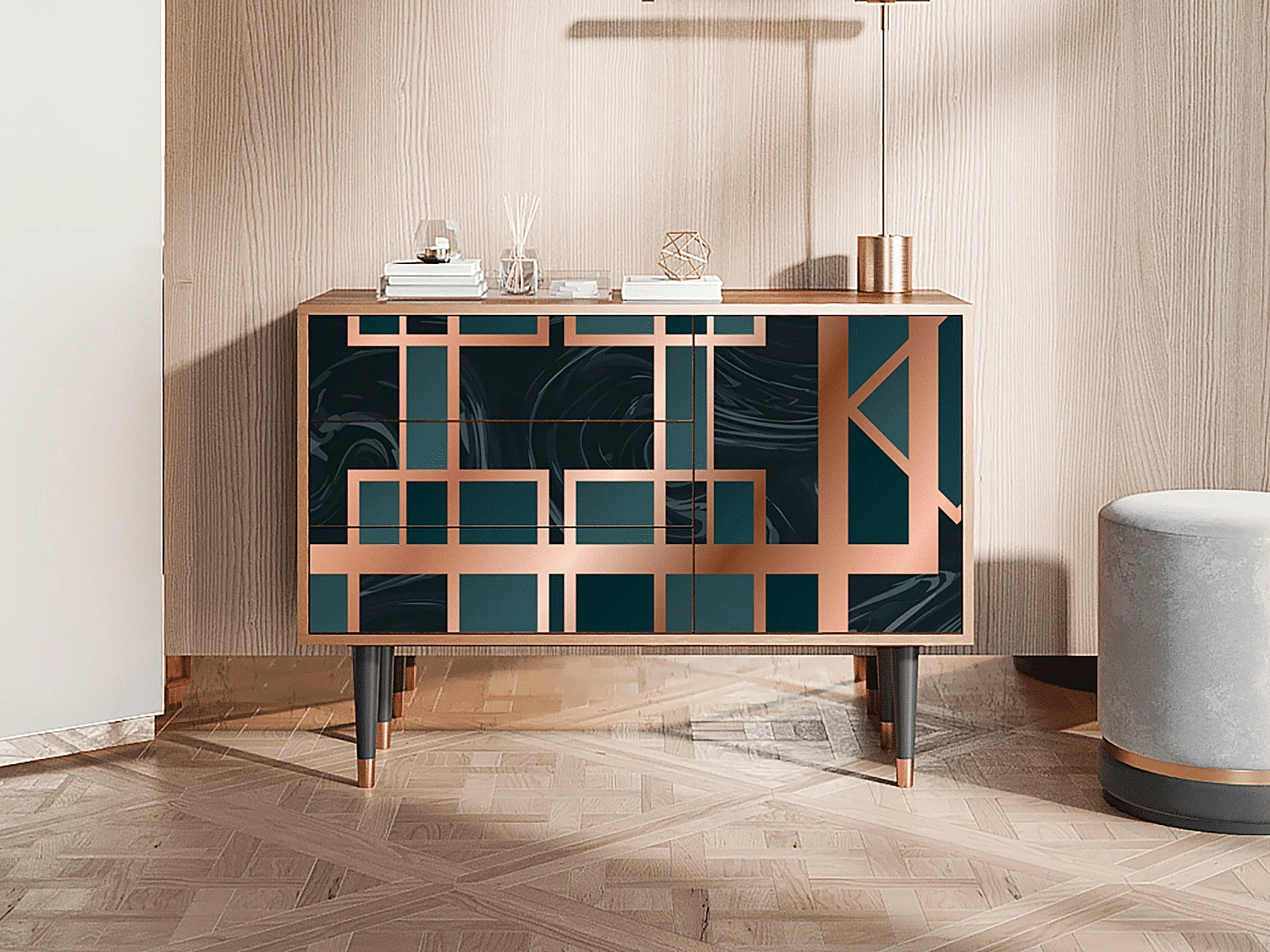 Credenza - 115х84х41 cm - S3 - Emerald Metro, Noce