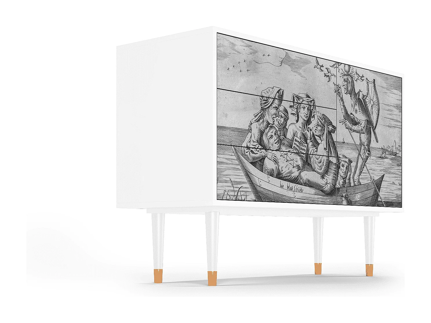 Credenza - 115х84х41 cm - S3 - Blau Schuyte, Bianco