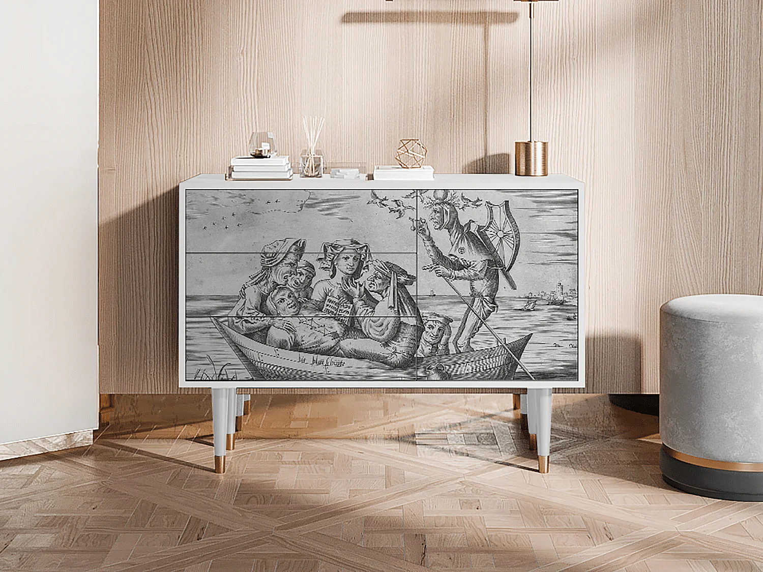 Credenza - 115х84х41 cm - S3 - Blau Schuyte, Bianco