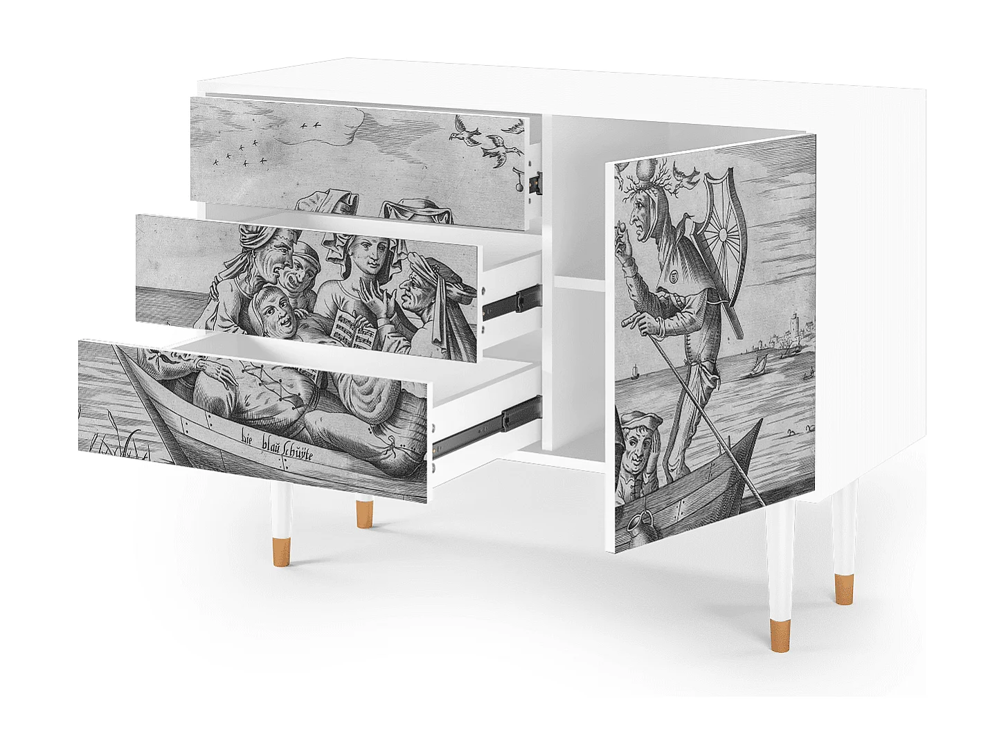 Credenza - 115х84х41 cm - S3 - Blau Schuyte, Bianco