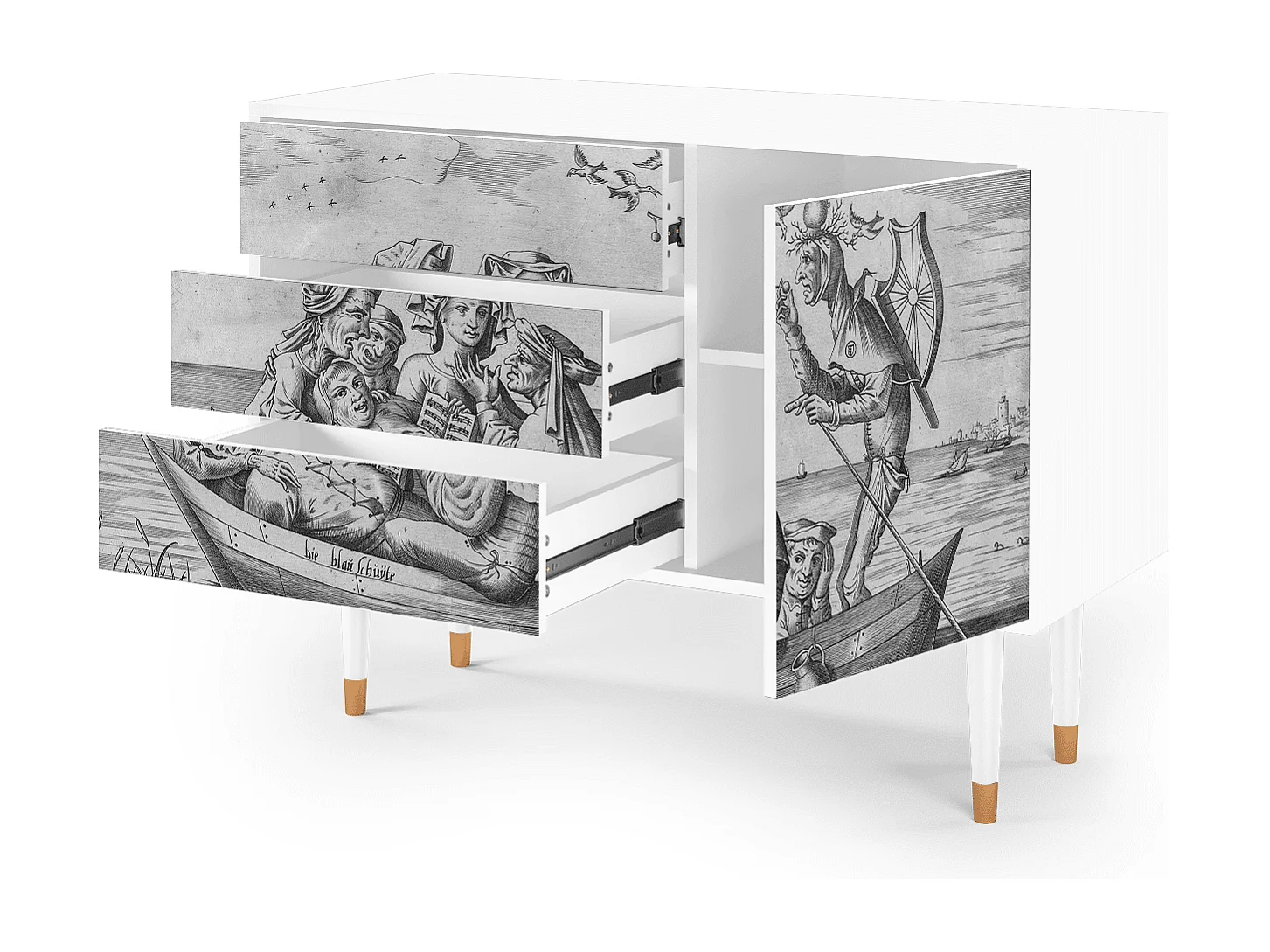 Buffet - 115х84х41 cm - S3 - Blau Schuyte, Blanc