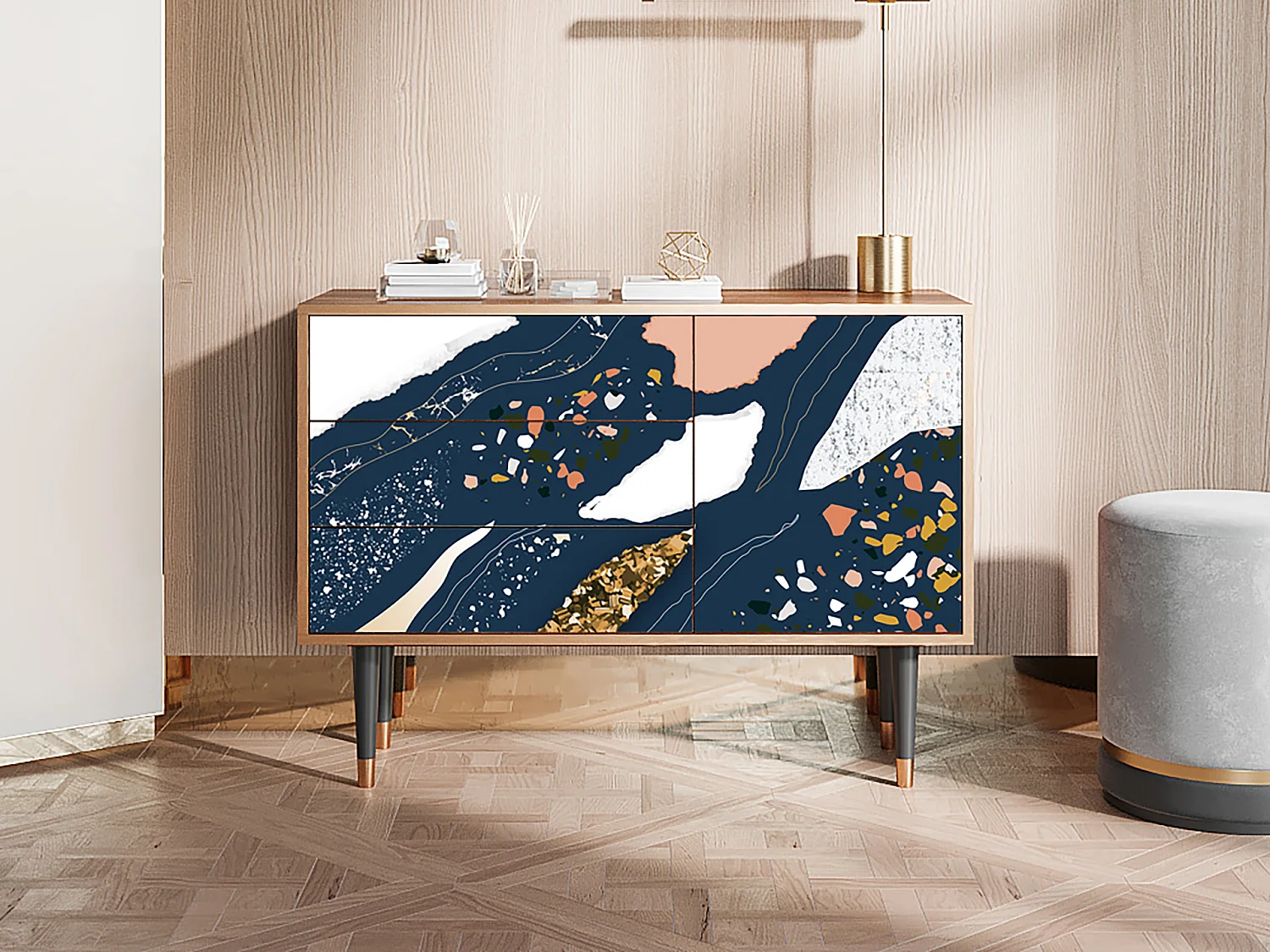 Buffet - 115х84х41 cm - S3 - Nude Iceberg, Noyer