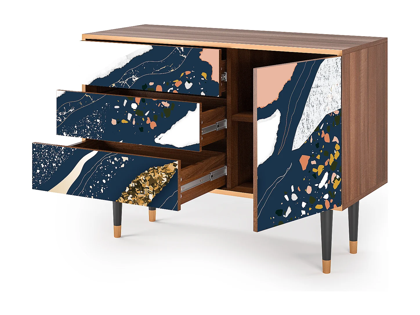 Credenza - 115х84х41 cm - S3 - Nude Iceberg, Noce