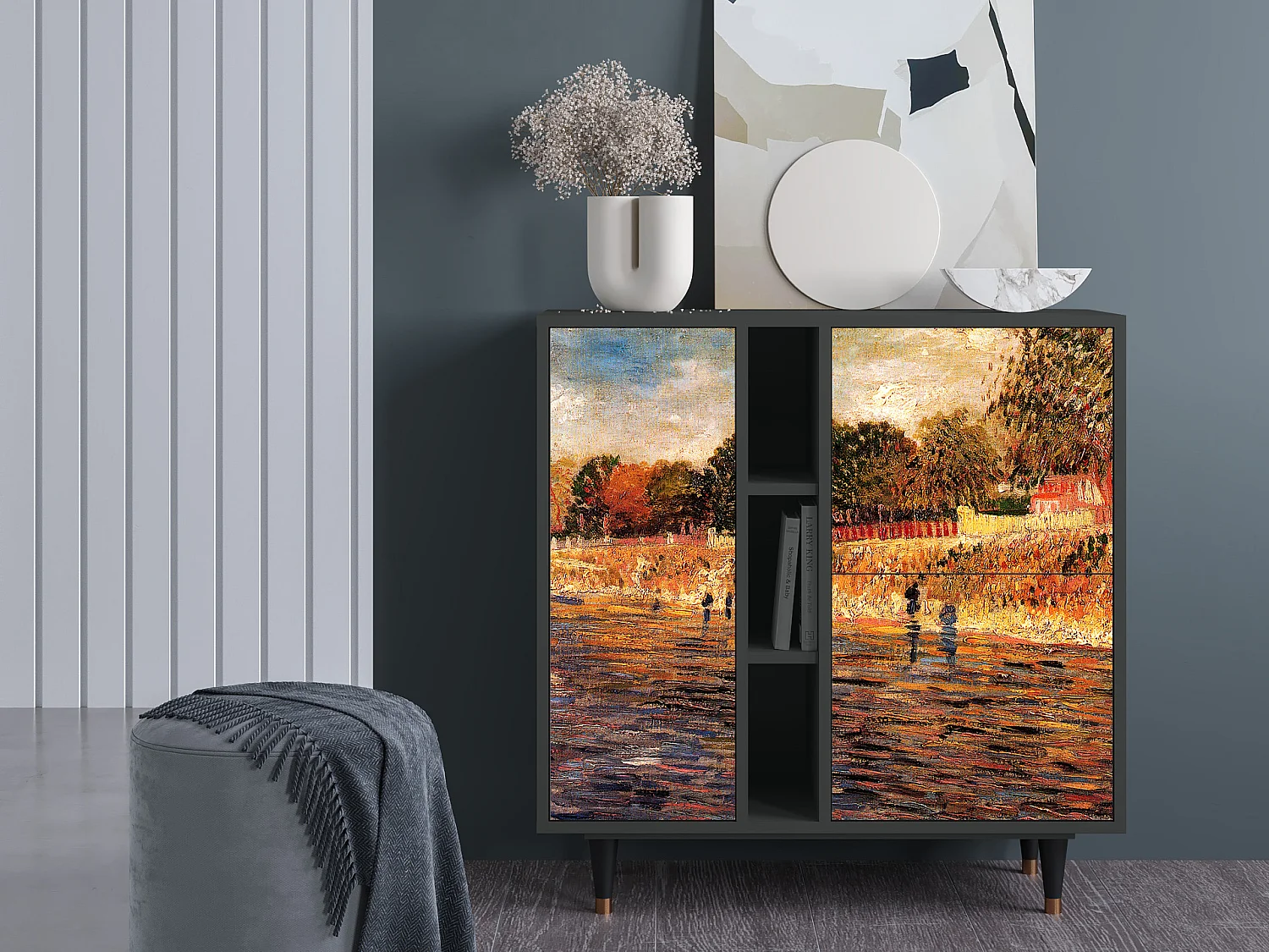 Aparador - 94х96х41 cm - BS5 - The Banks, Antracite