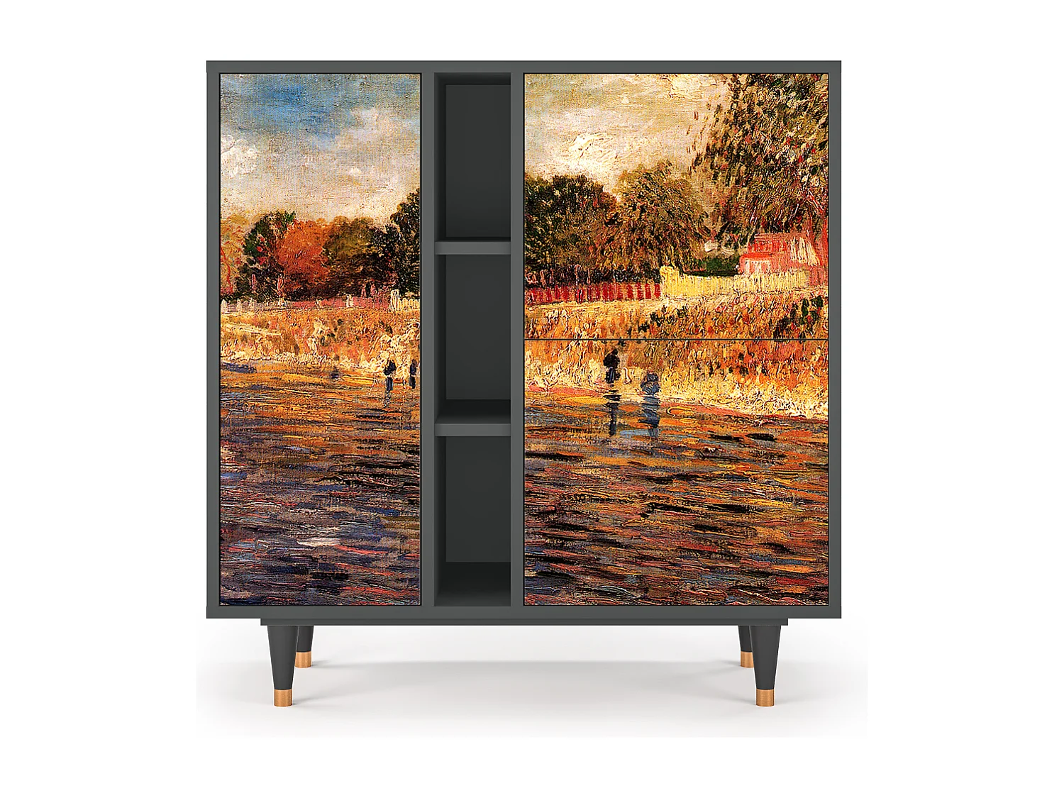 Kredens - 94х96х41 cm - BS5 - The Banks, Antracyt