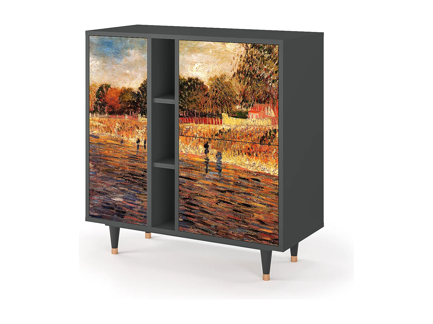 Kredens - 94х96х41 cm - BS5 - The Banks, Antracyt