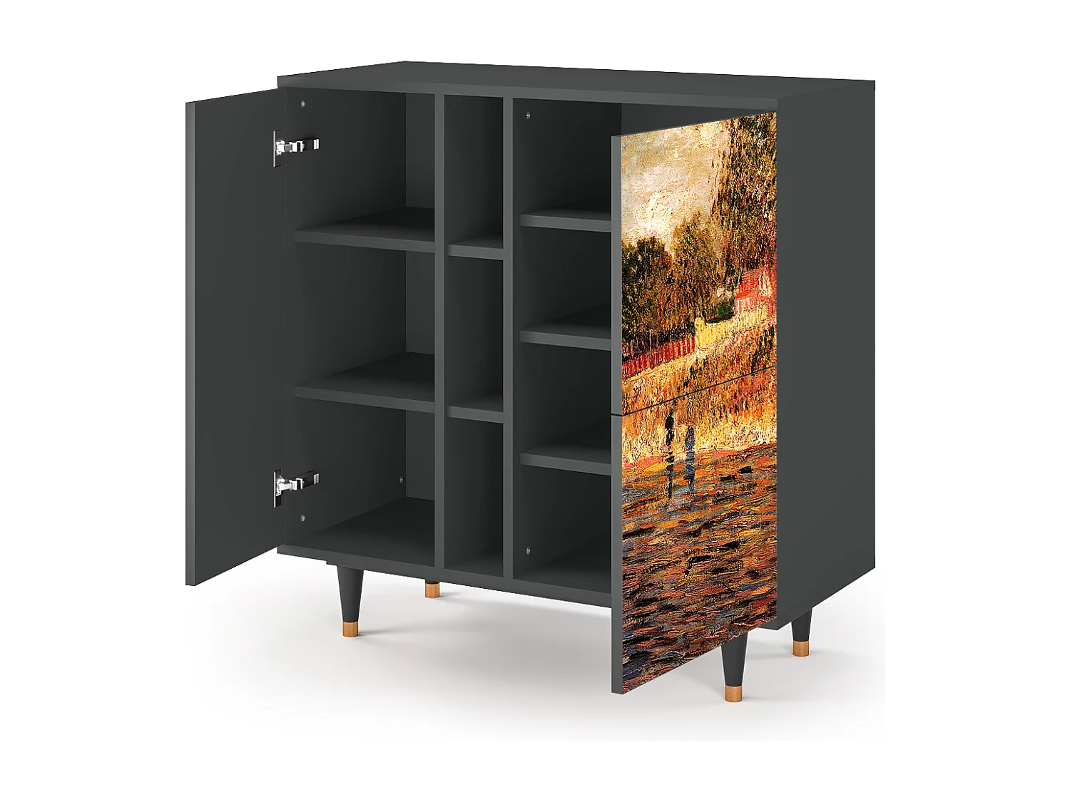 Kredens - 94х96х41 cm - BS5 - The Banks, Antracyt