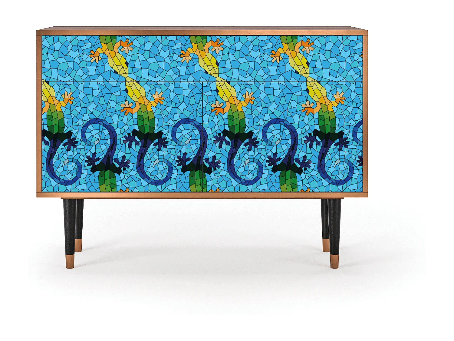 Kredens - 115x85x48 cm - BS4 - Gaudi's Lizard, Orzech