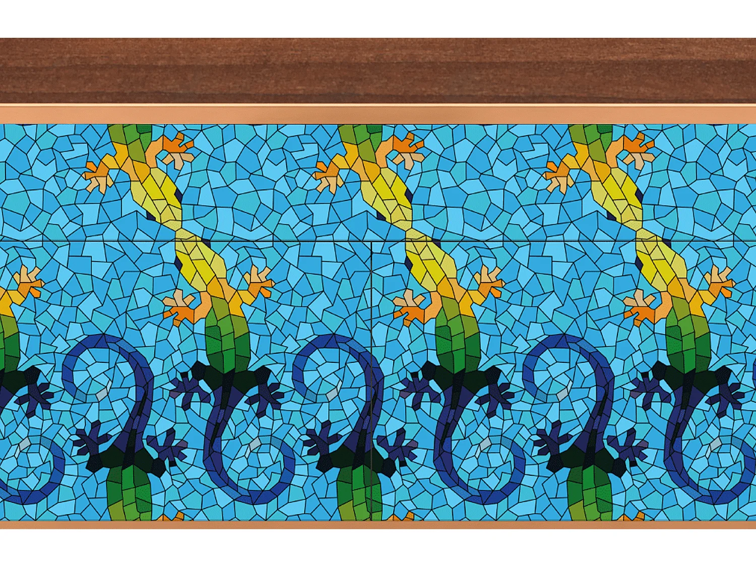 Kredens - 115x85x48 cm - BS4 - Gaudi's Lizard, Orzech