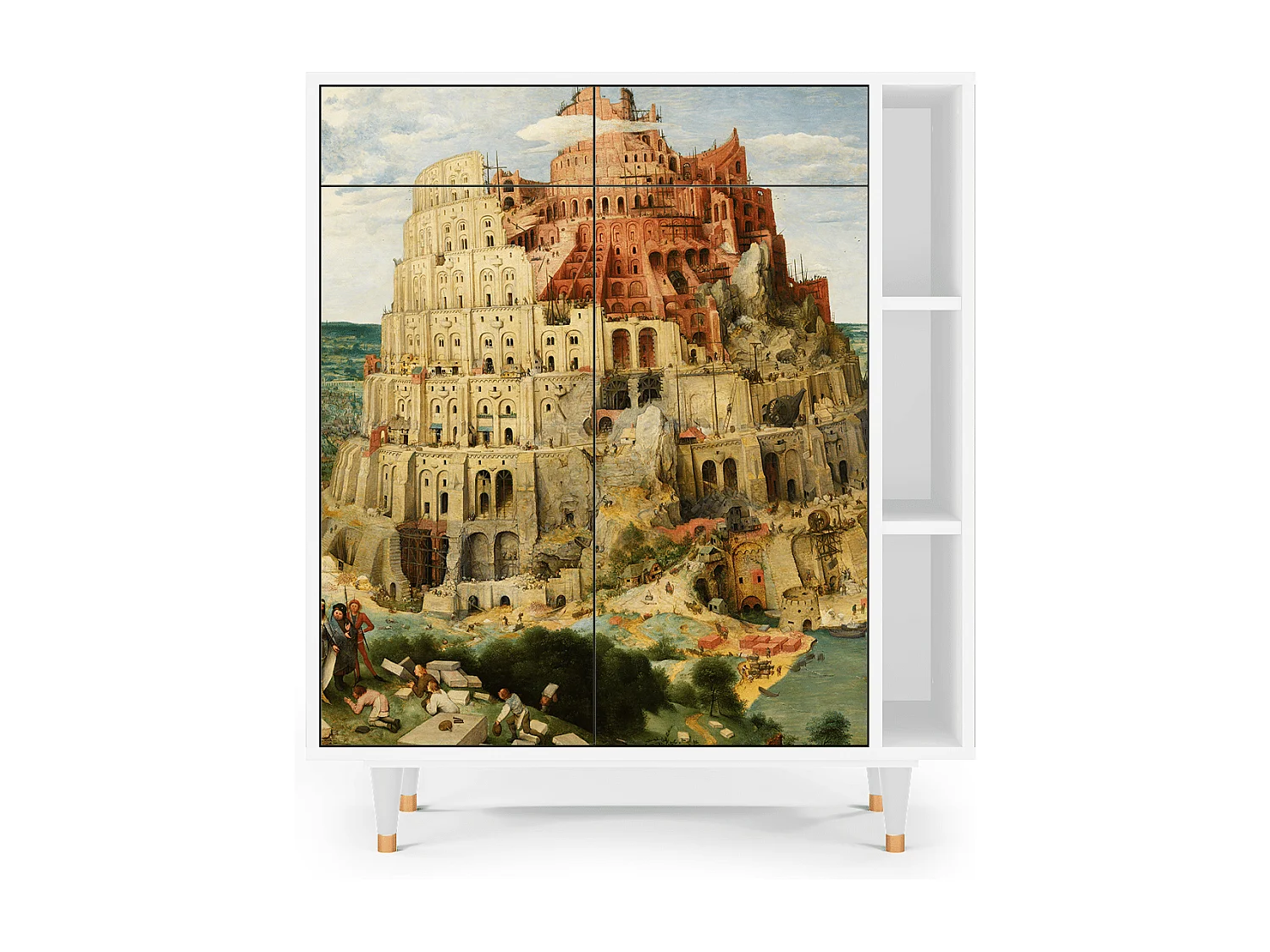 Kredens - 96х110х41 cm - BS6 - Elder The Tower, Biały