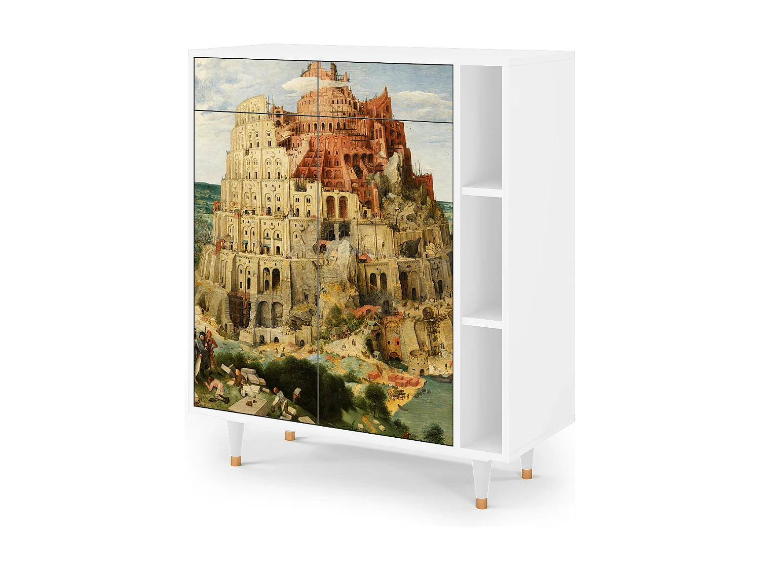 Kredens - 96х110х41 cm - BS6 - Elder The Tower, Biały