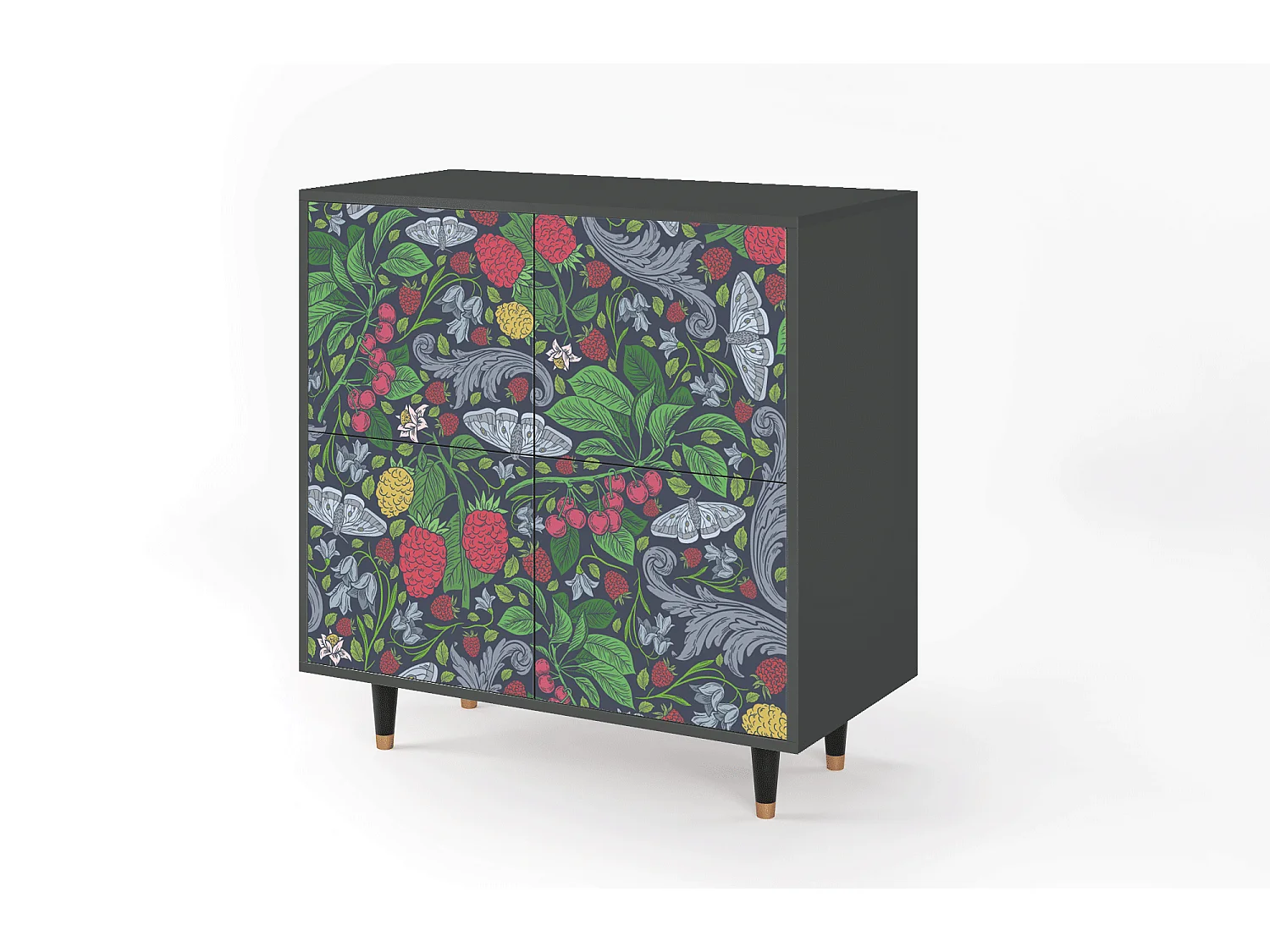 Dressoir - 94x96x48 cm - BS3 - Summer Berries, Antraciet