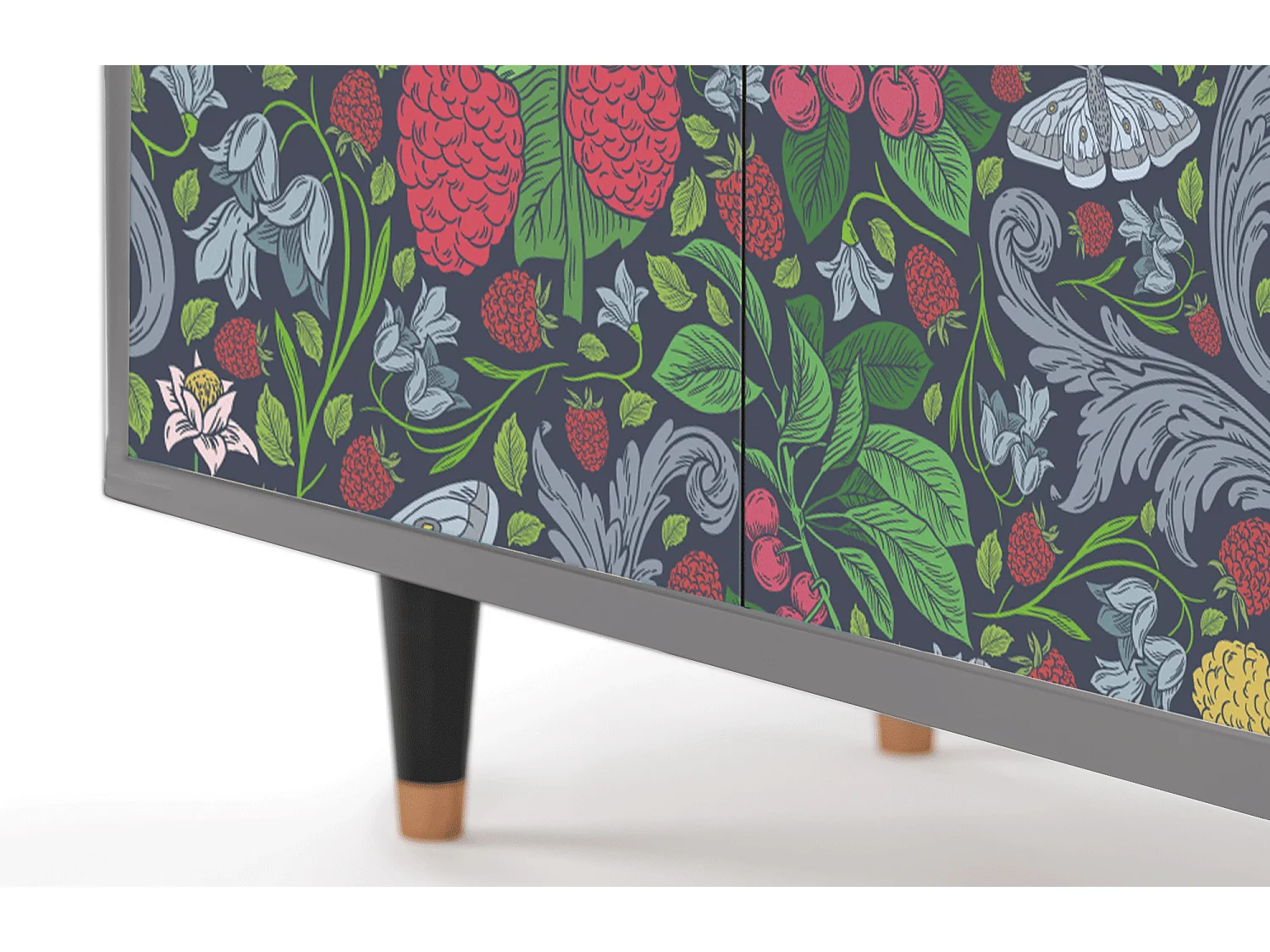 Aparador - 94x96x48 cm - BS3 - Summer Berries, Cinza