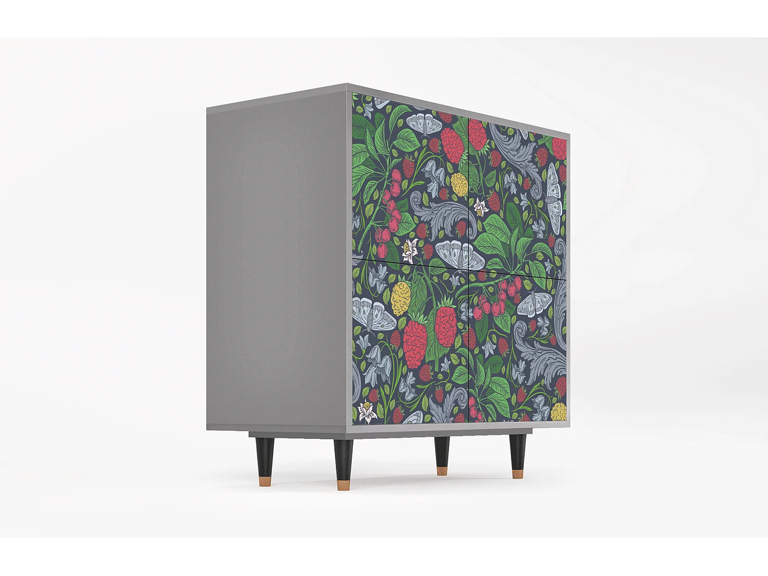 Credenza - 94x96x48 cm - BS3 - Summer Berries, Grigio