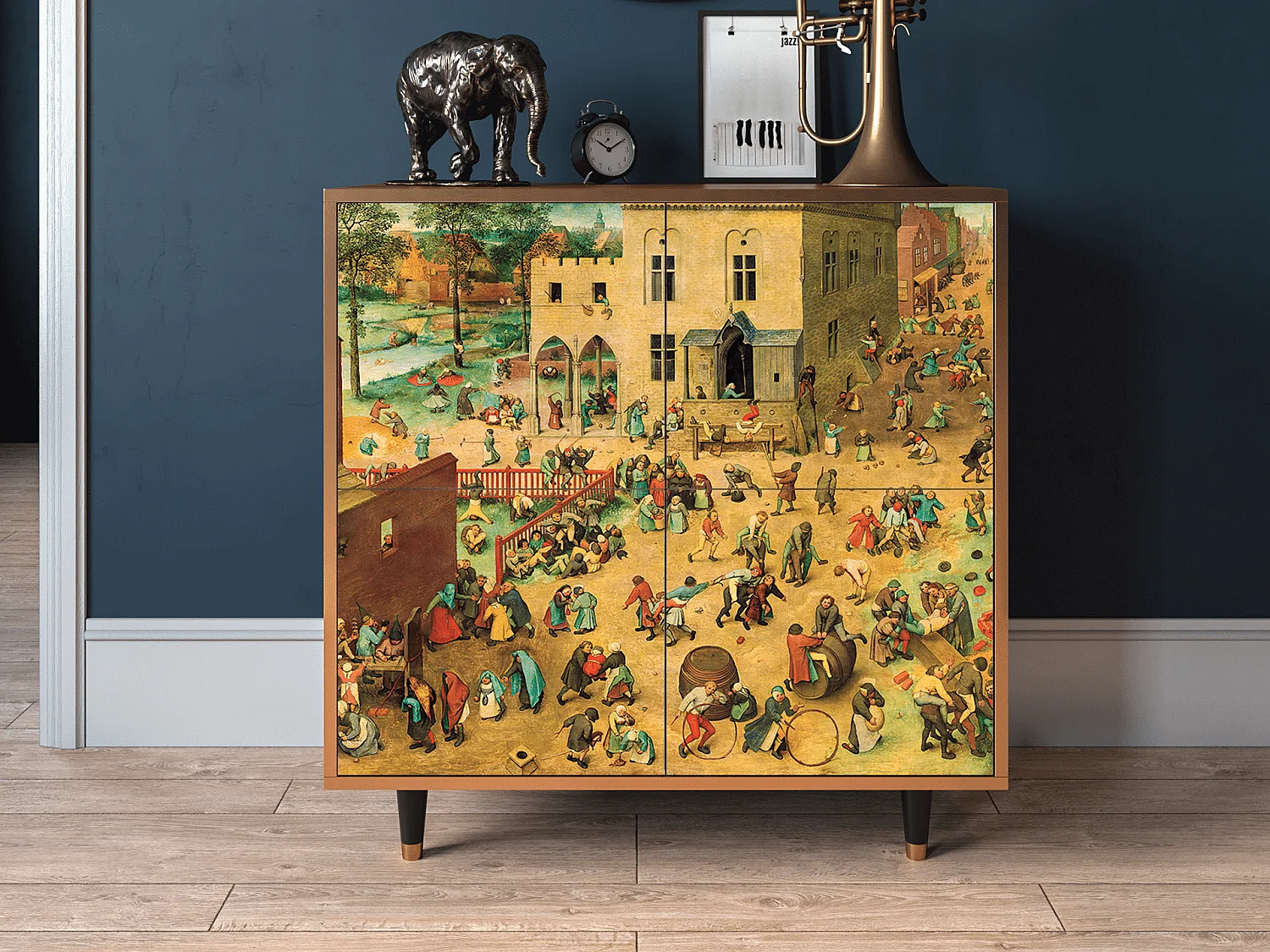 Kredens - 94x96x48 cm - BS3 - Children Games, Orzech