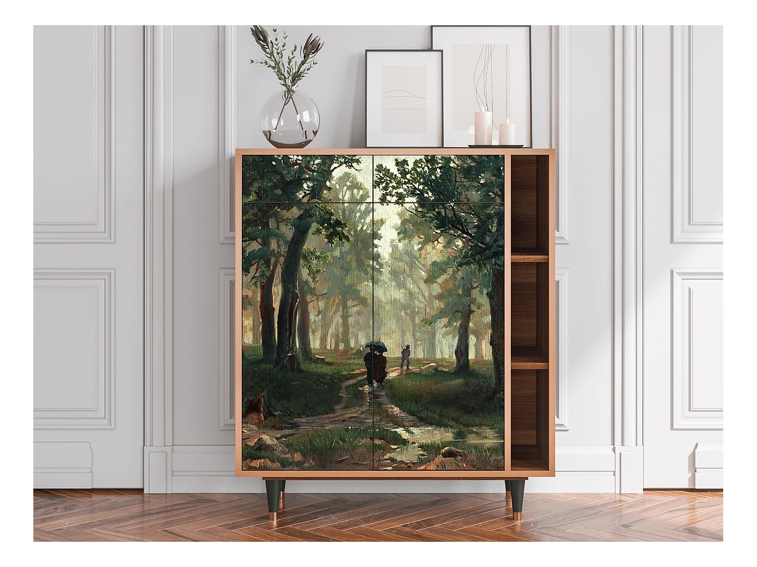Credenza - 96х110х41 cm - BS6 -  Rain in the Oak Forest, Noce