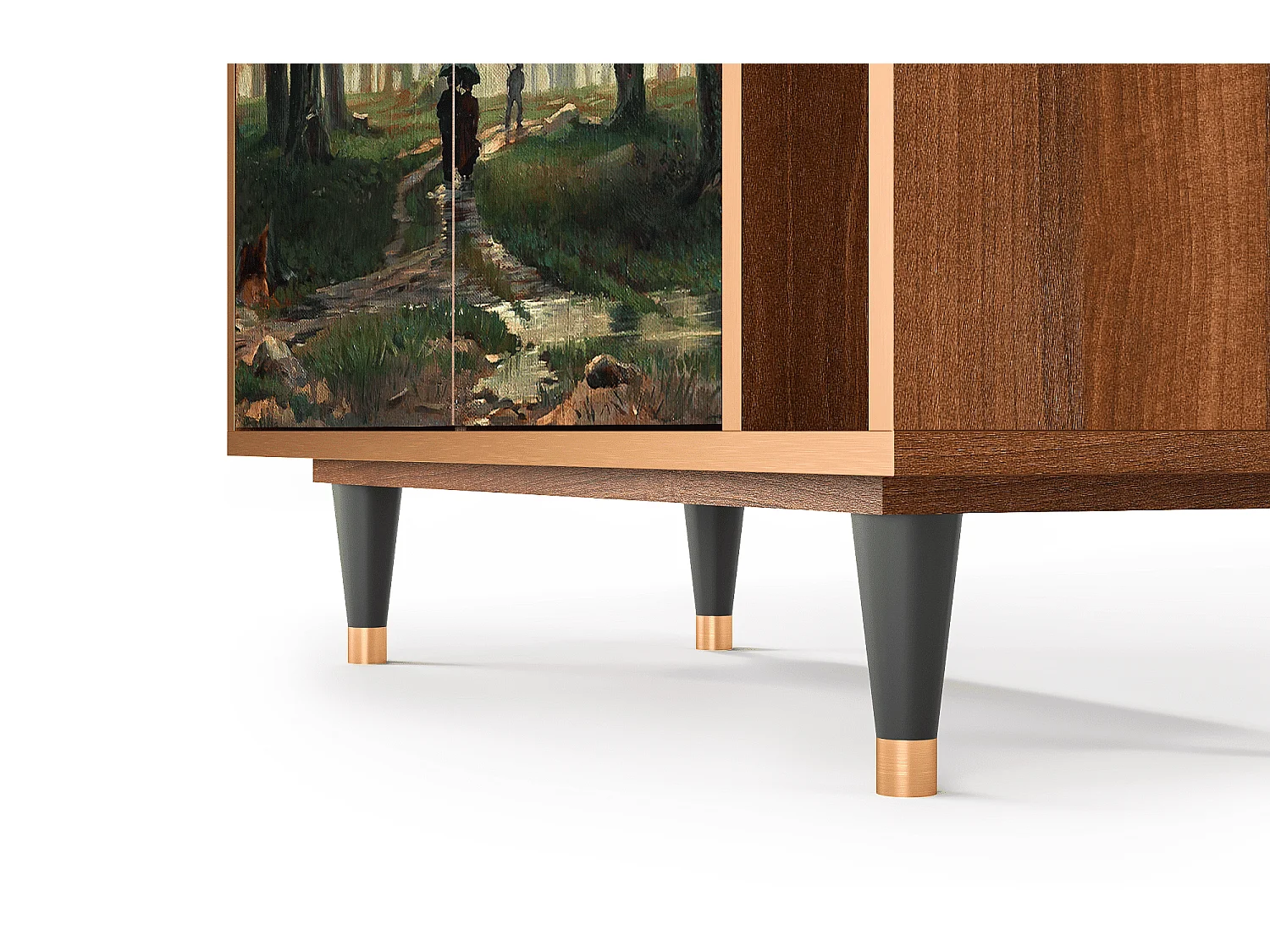 Kredens - 96х110х41 cm - BS6 -  Rain in the Oak Forest, Orzech