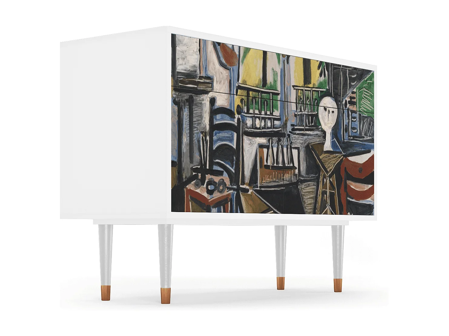 Kredens - 115x85x48 cm - BS4 - The Studio , Biały