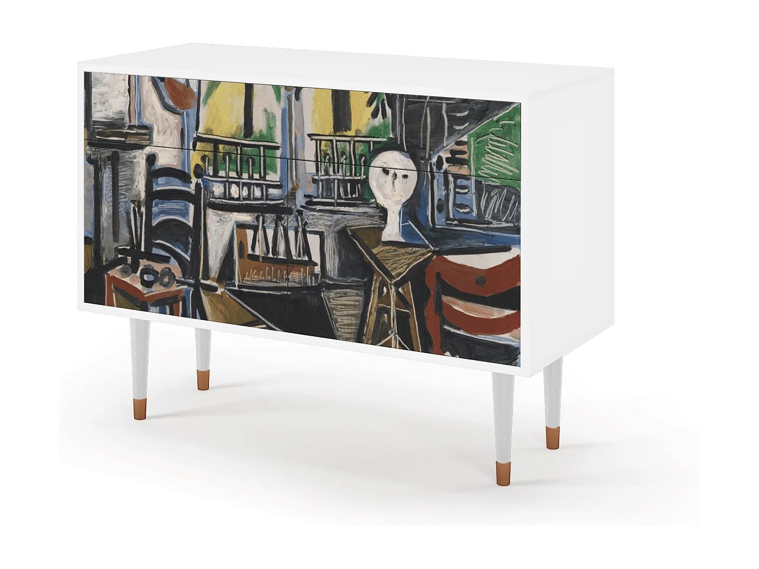 Kredens - 115x85x48 cm - BS4 - The Studio , Biały