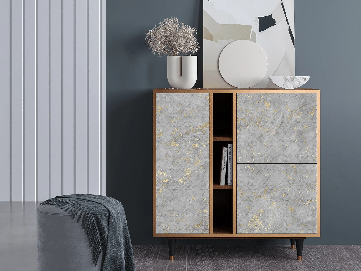 Dressoir - 94х96х41 cm - BS5 - Mariana Trench, Walnoot