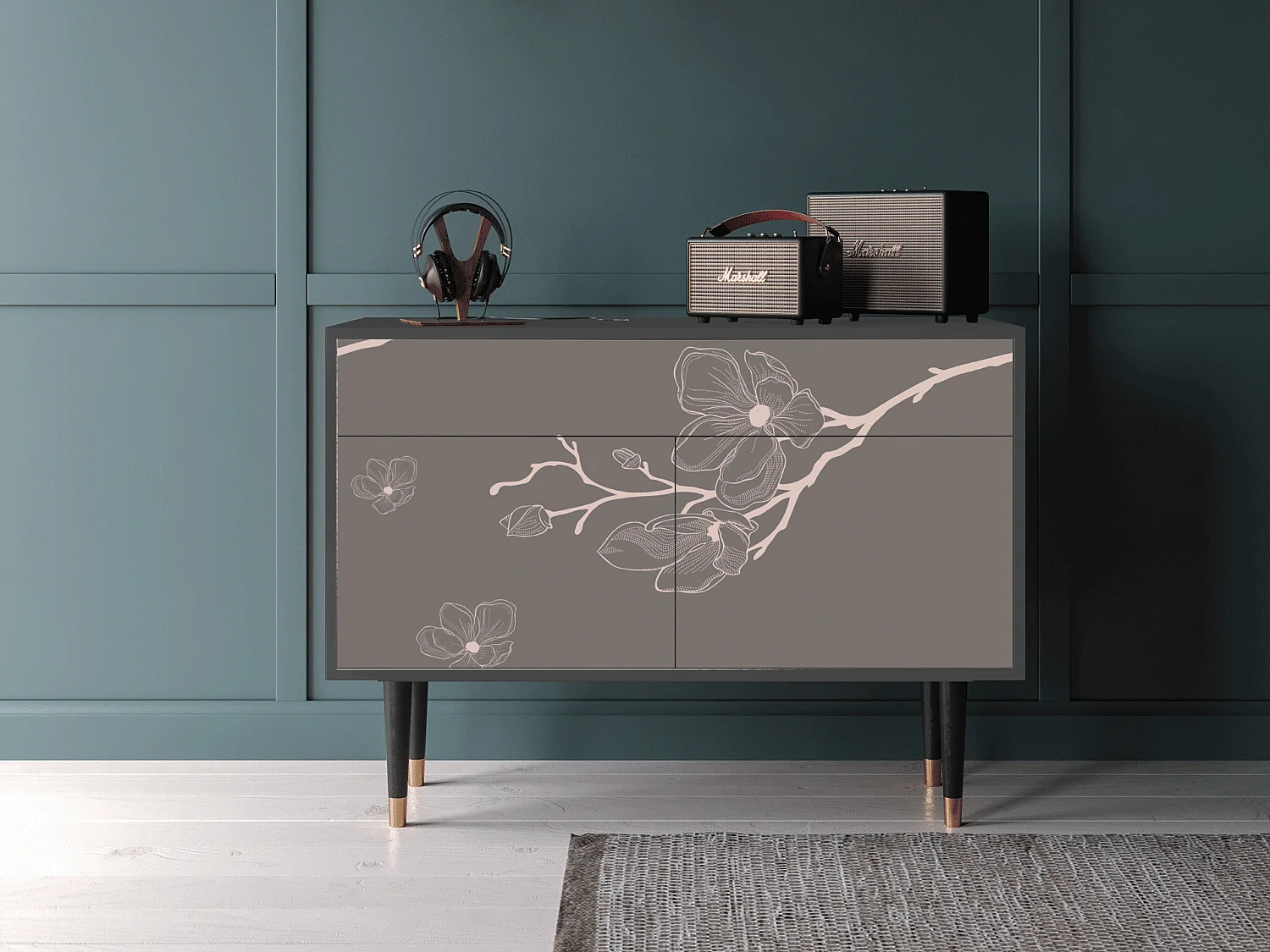 Buffet - 115x85x48 cm - BS4 - Cherry Blossom, Anthracite