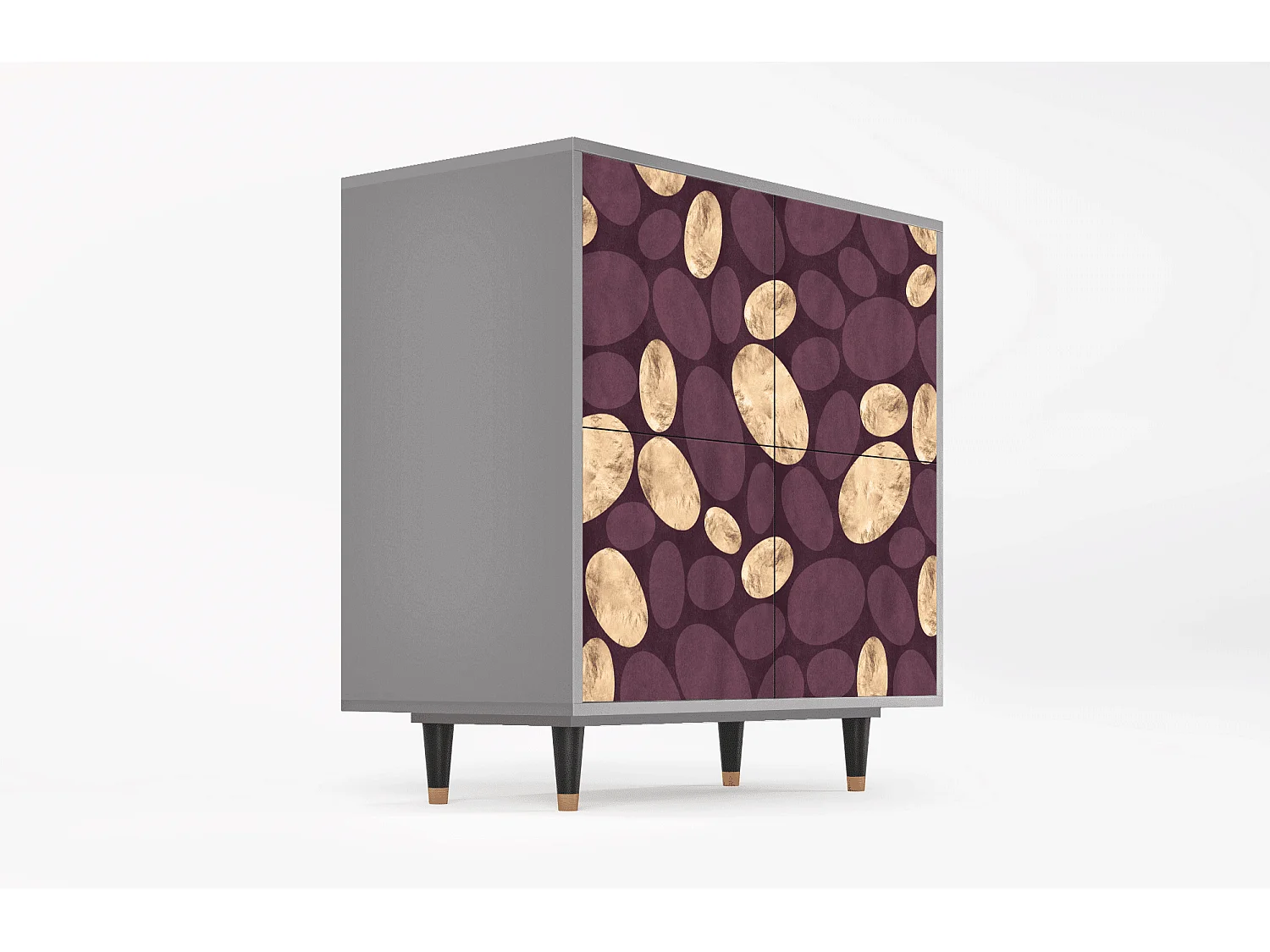 Kredens - 94x96x48 cm - BS3 - Fine Wine, Szary