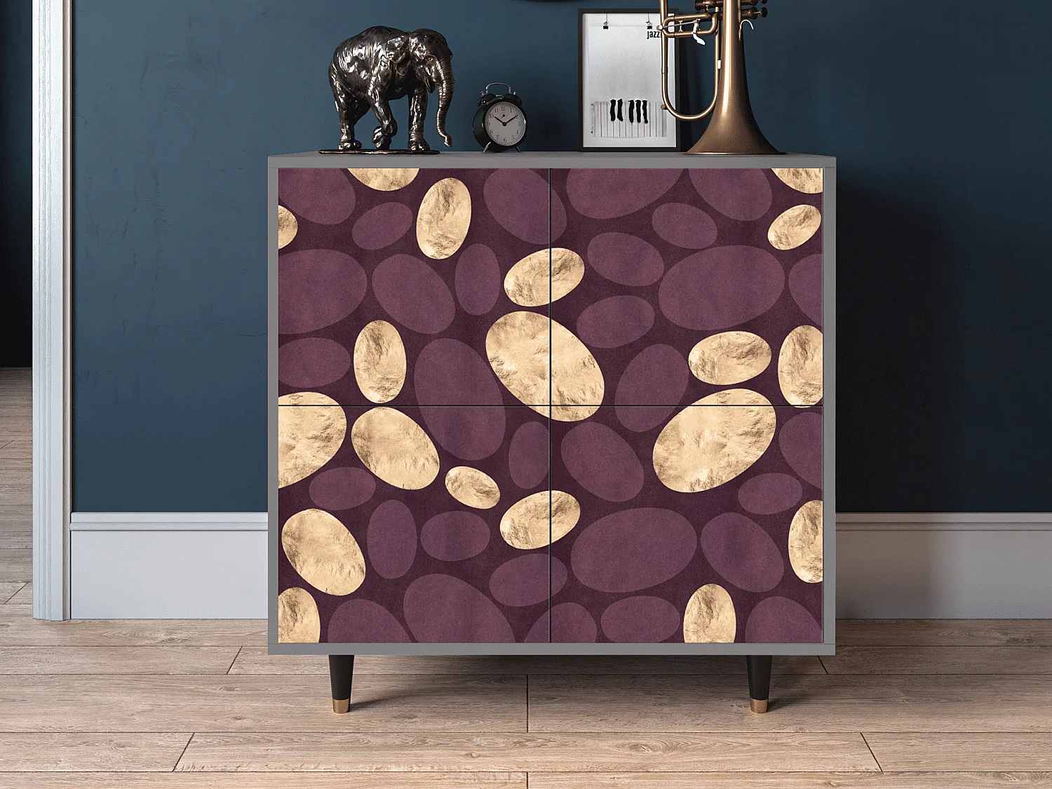 Buffet - 94x96x48 cm - BS3 - Fine Wine, Gris