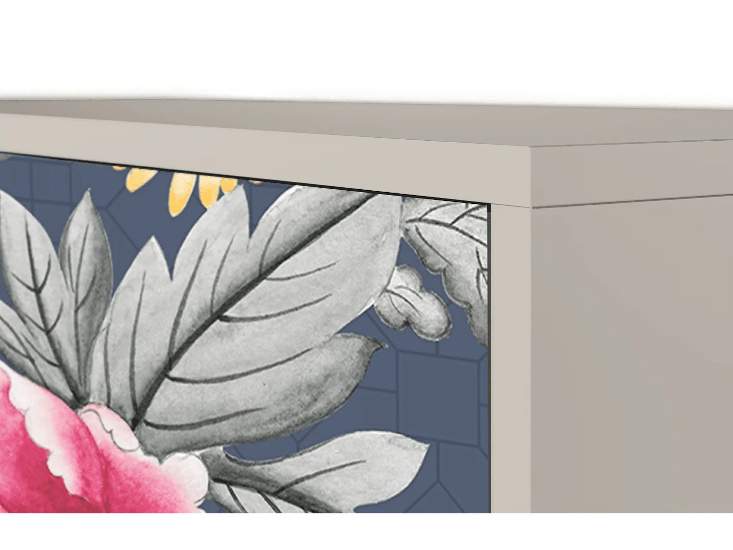 Kredens - 115х84х41 cm - S3 - Dark Flower Bed, Piaskowy