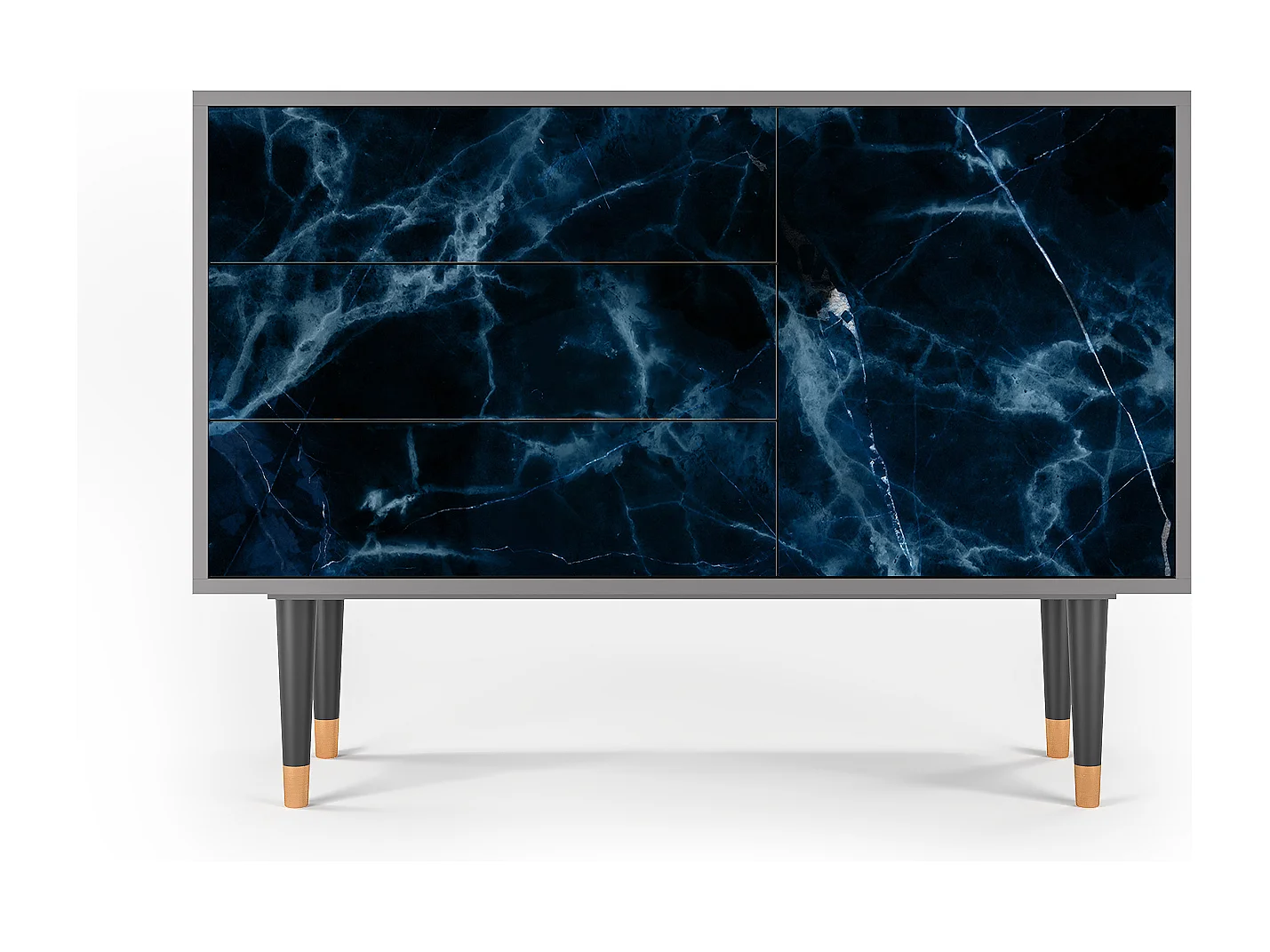 Kredens - 115х84х41 cm - S3 - Deep Ocean, Szary