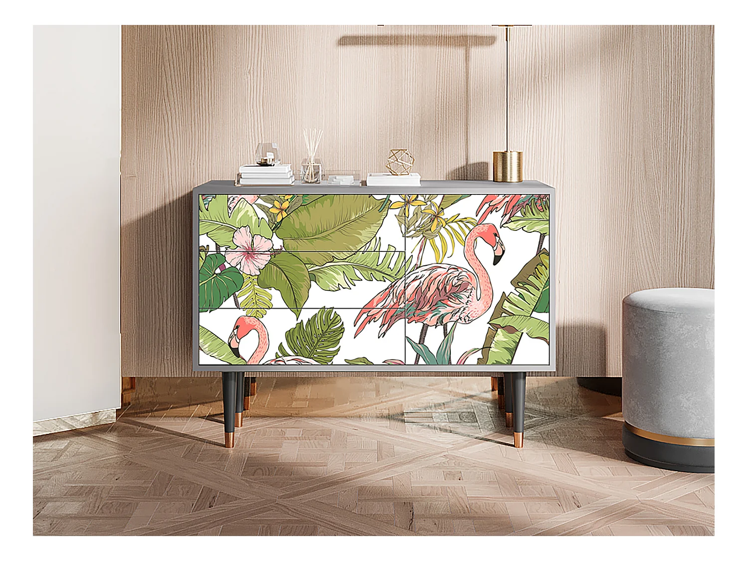 Dressoir - 115х84х41 cm - S3 - Sweet Flamingo, Grijs