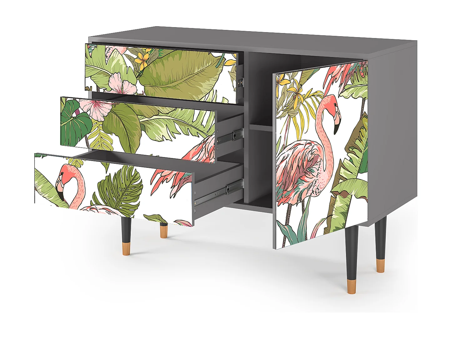 Buffet - 115х84х41 cm - S3 - Sweet Flamingo, Gris