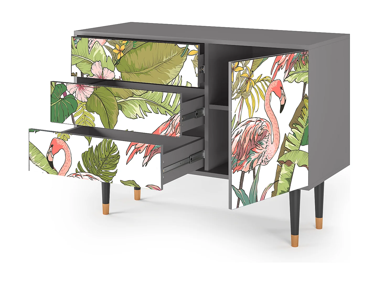 Buffet - 115х84х41 cm - S3 - Sweet Flamingo, Gris