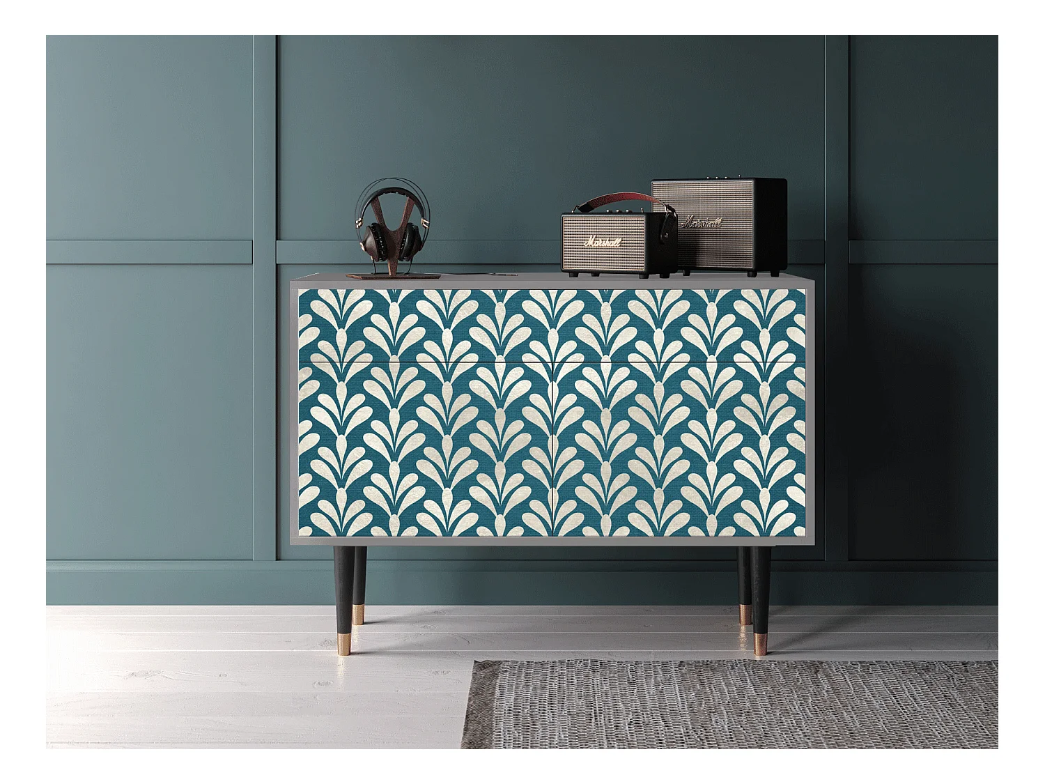Sideboard - 115x85x48 cm - BS4 - Milky Tears, Grau