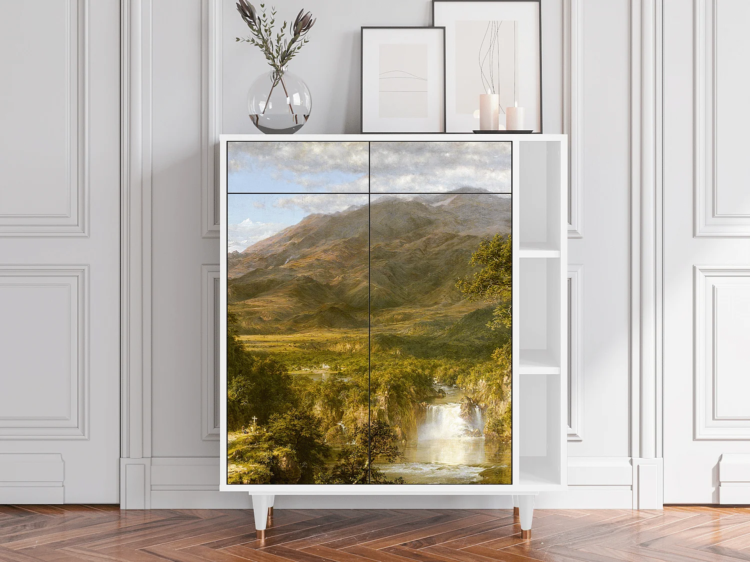 Sideboard - 96х110х41 cm - BS6 - The Heart of the Andes , Weiß