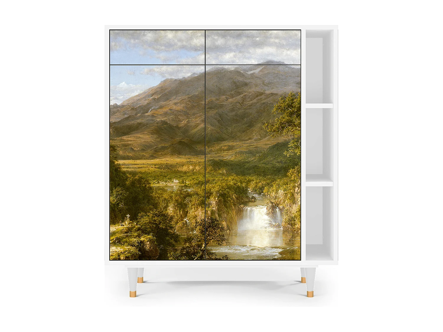 Sideboard - 96х110х41 cm - BS6 - The Heart of the Andes , Weiß