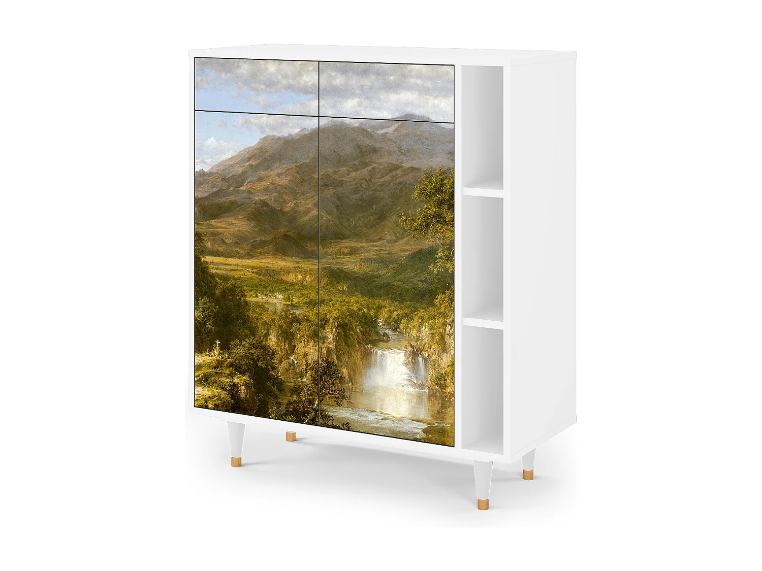 Sideboard - 96х110х41 cm - BS6 - The Heart of the Andes , Weiß
