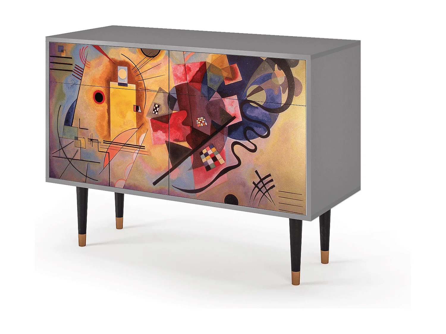 Kredens - 115x85x48 cm - BS4 - Modern Art, Szary